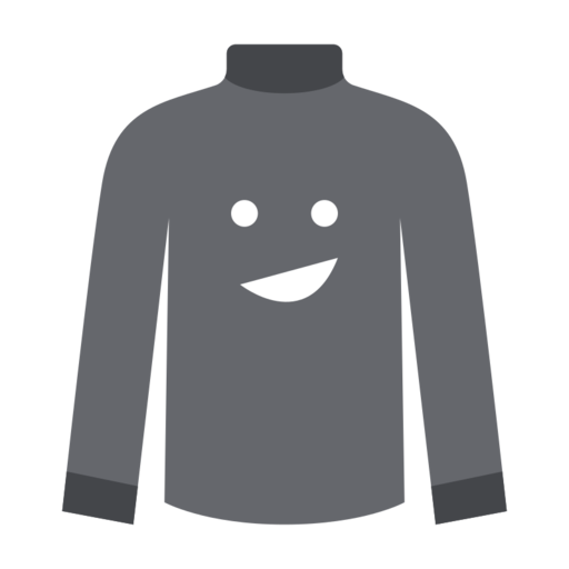 Black Turtleneck Free Png Icon Download (white, black, indigo, gray)