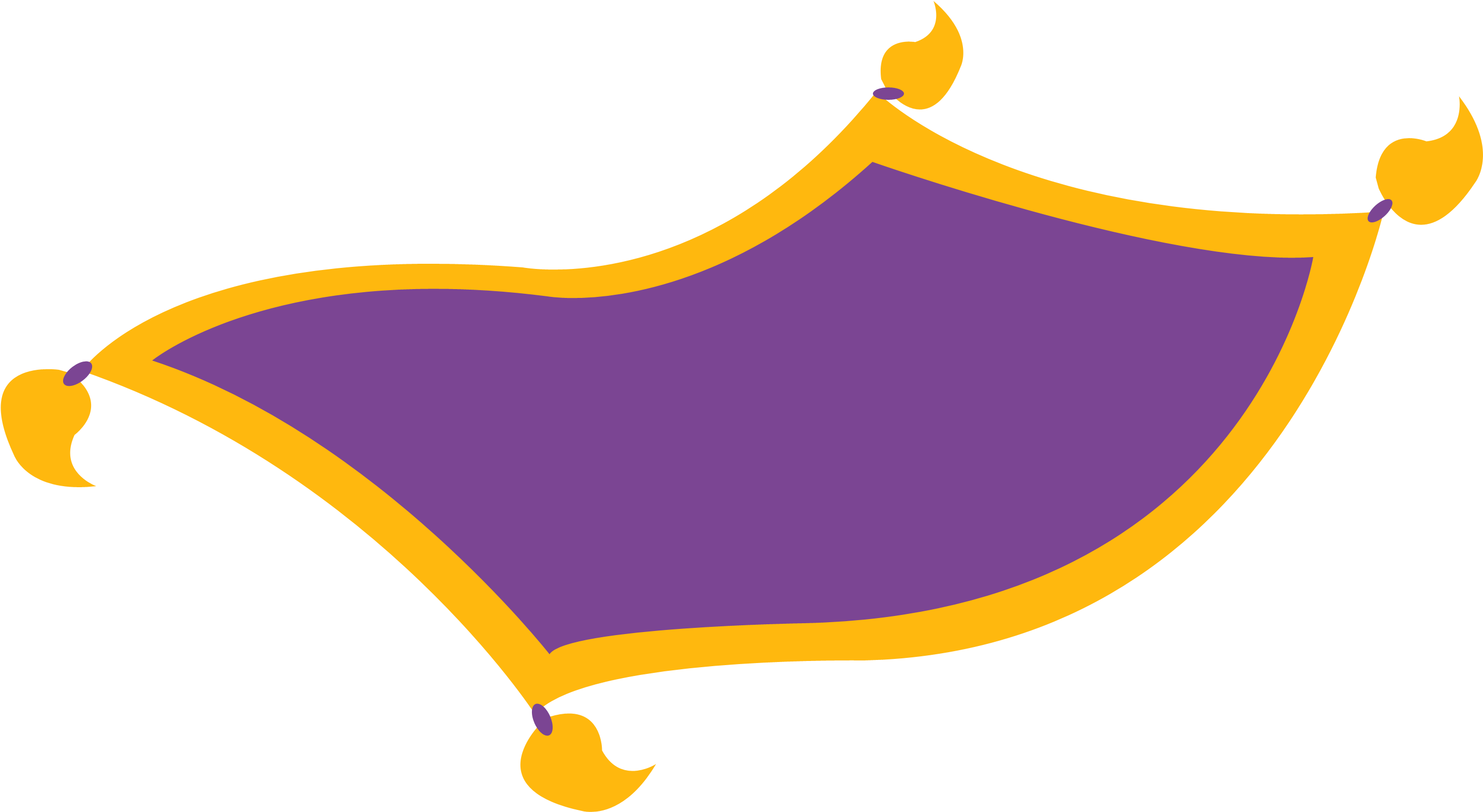 Aladdin Carpet Transparent Background (purple, orange, gold, black, gray)