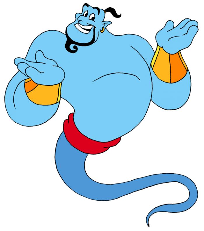 Aladdin Genie Png Pic (red, orange, silver, black, gray)