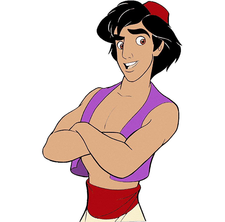 Aladdin Png Free Image (maroon, white, black, salmon, violet)