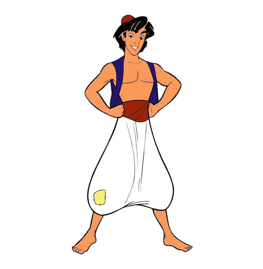 Aladdin Png Photo (black, salmon, lavender, white)