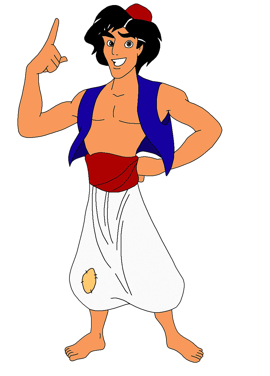 Aladdin Png Pic (black, salmon, navy, white)