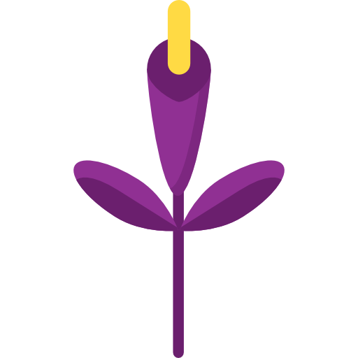 Gladiolus No Background (gold, gray, white, purple, silver)