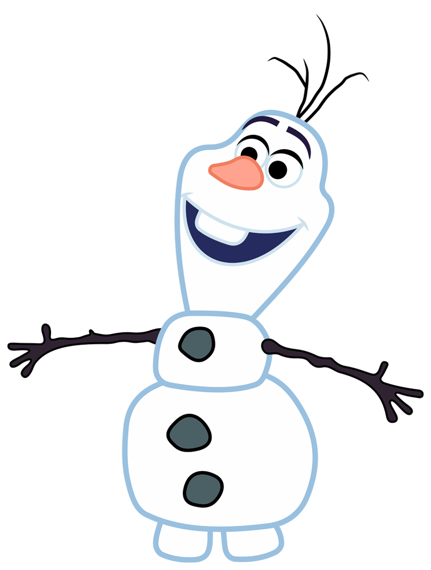 Olaf Png Background (black, white, silver)