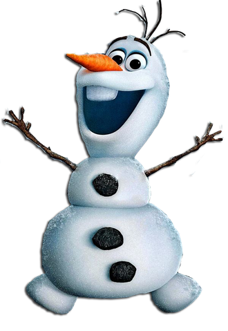 Olaf Transparent Background (lavender, black)