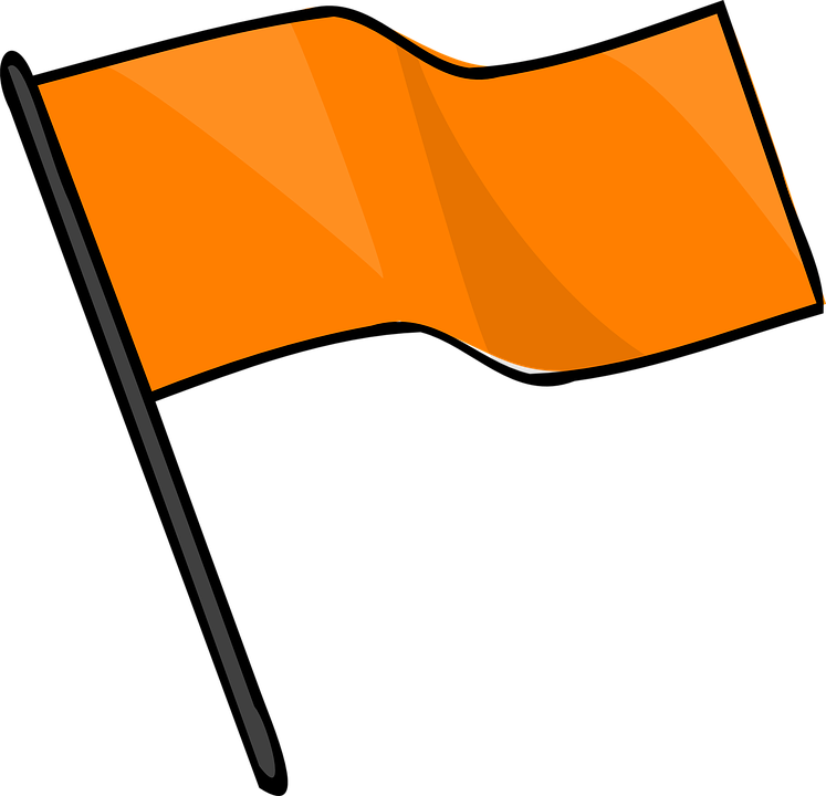 Plain Orange Flag (chocolate, black, orange)