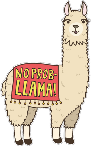 Llama Png Isolated File (beige, silver, pink, black)