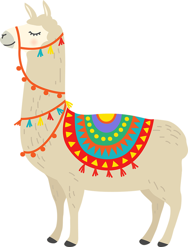 Llama Png Transparent (white, silver, pink)