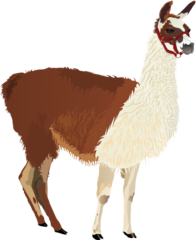 Llama Png (maroon, black, olive)