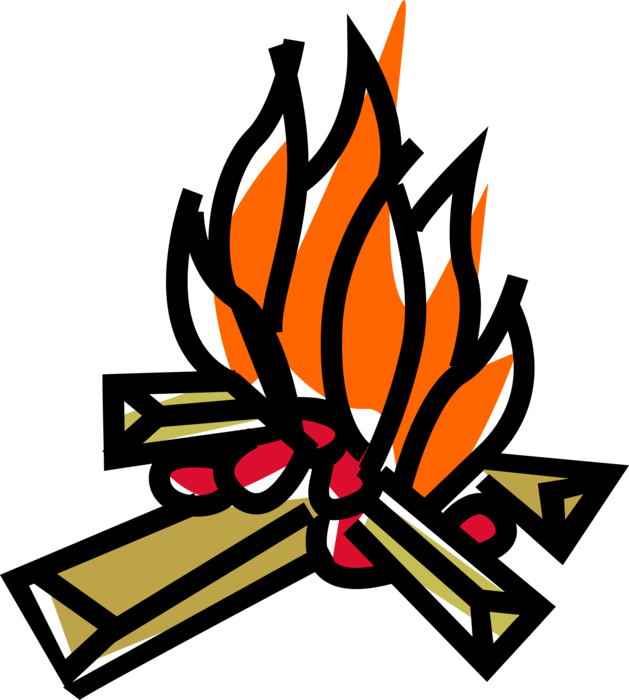 Flame Campfire Vector Png Clipart (black, chocolate, salmon)