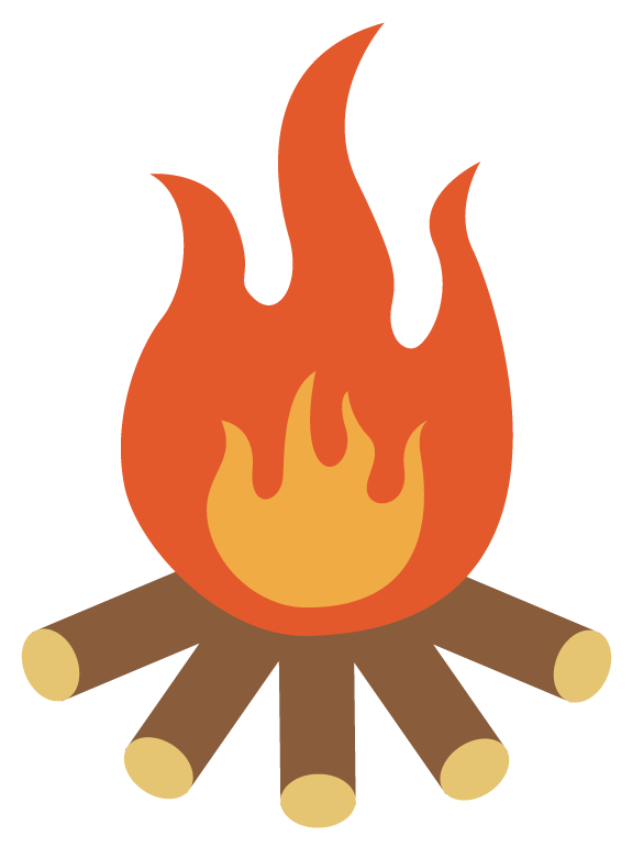 Flame Campfire Vector Png File (chocolate, white, olive, black, salmon)