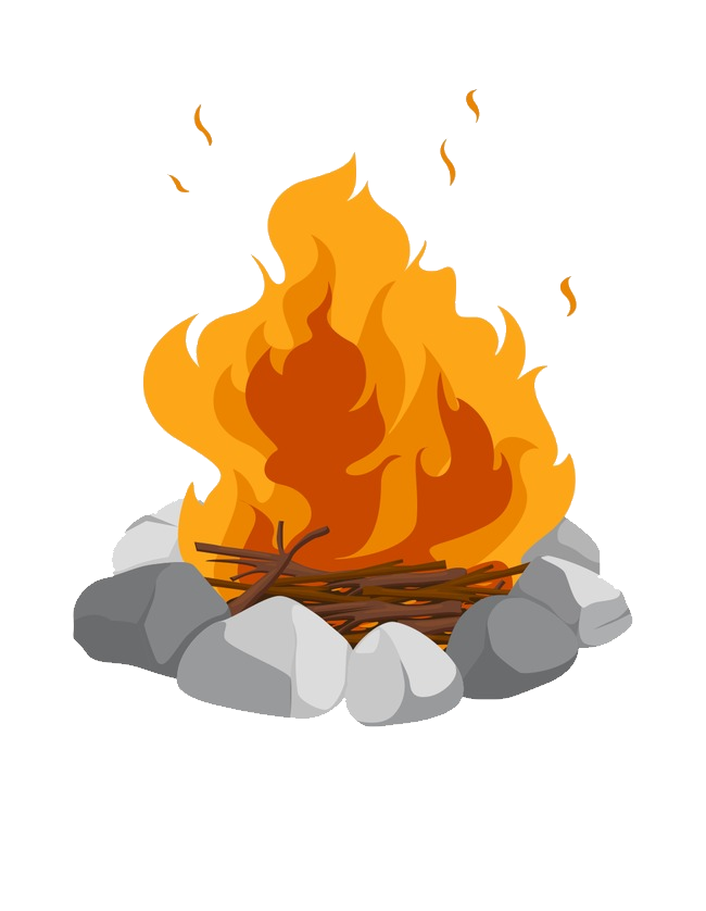 Flame Campfire Vector Png Transparent Image (chocolate, white, gray, orange, silver)