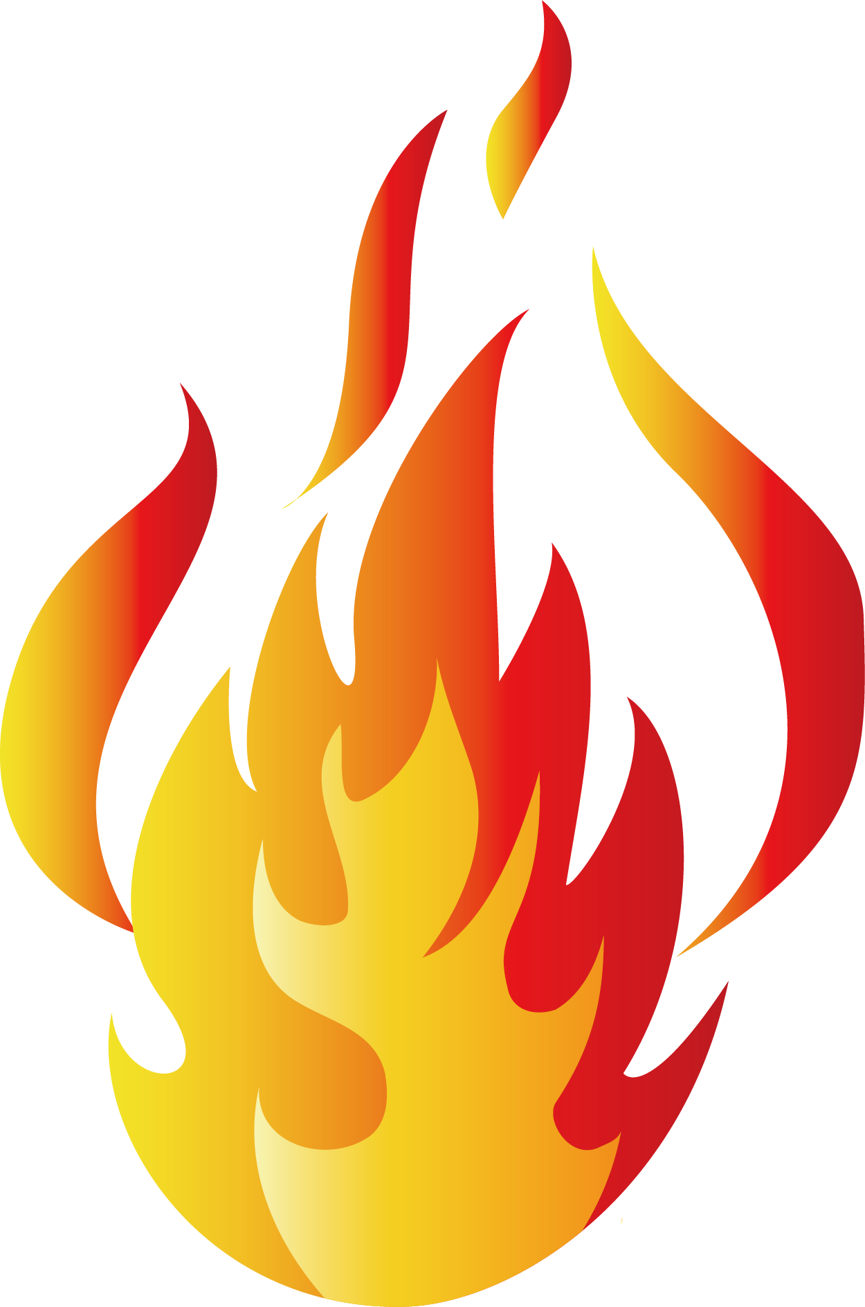 Flame Cartoon Png Hd (red, gold, white)