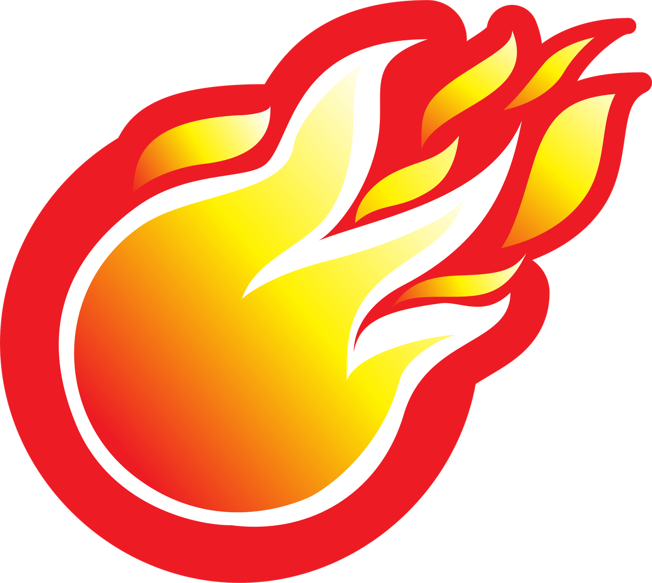 Flame Cartoon Png Image (black, red, white)