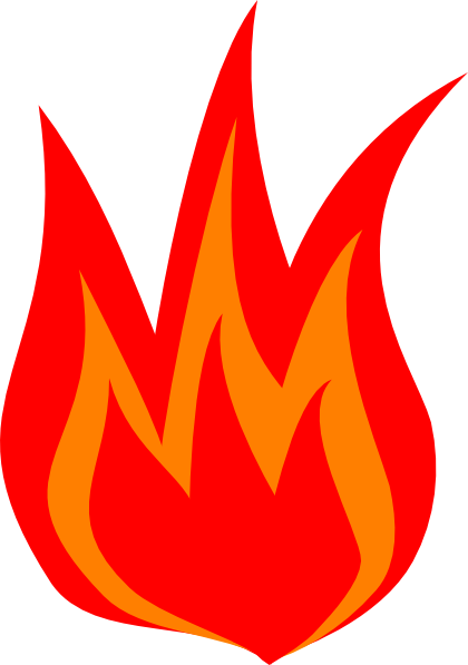 Flame Cartoon Png Isolated Hd (red, orange, white)