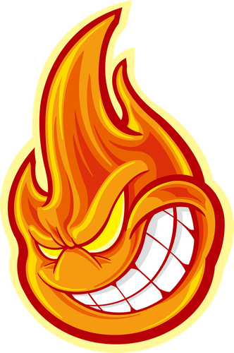 Flame Cartoon Png Photo (orange, beige, white, black, maroon)