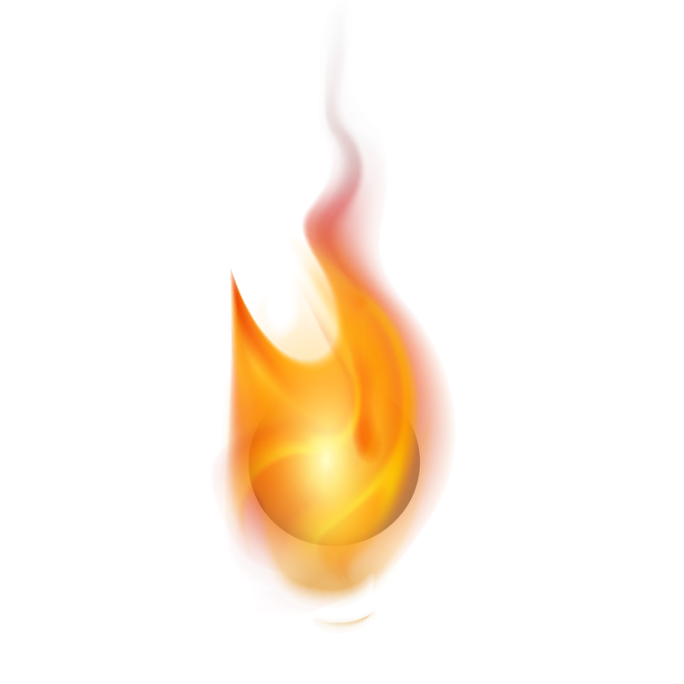 Flame Clipart Transparent Png (black, orange)