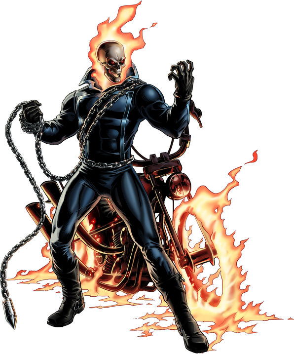 Flame Ghost Rider Png Hd (black)