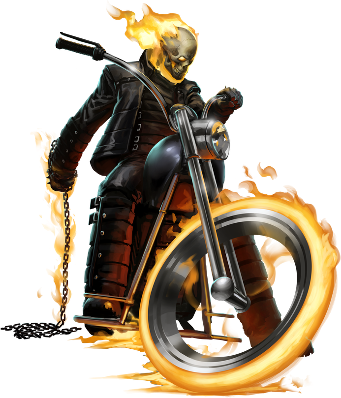 Flame Ghost Rider Png Pic (black)