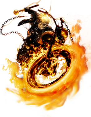 Flame Ghost Rider Png Picture (black, chocolate, orange)