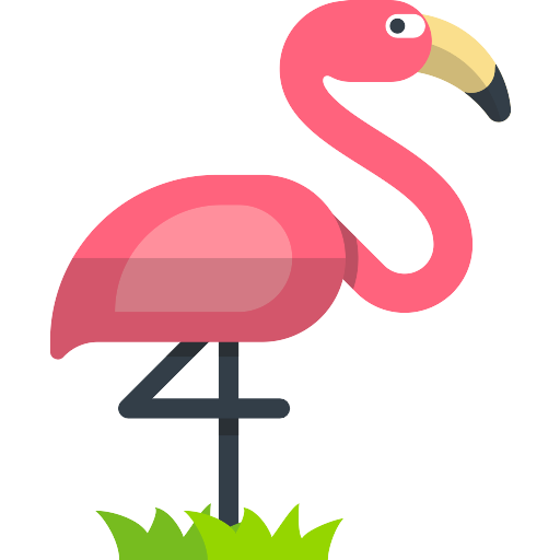 Flamingo Bird Vector Clipart Transparent Png (indigo, black, olive, salmon)