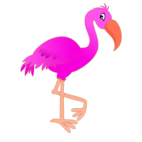 Flamingo Bird Vector Pink Transparent Png (purplish red, salmon, violet, black, pink)