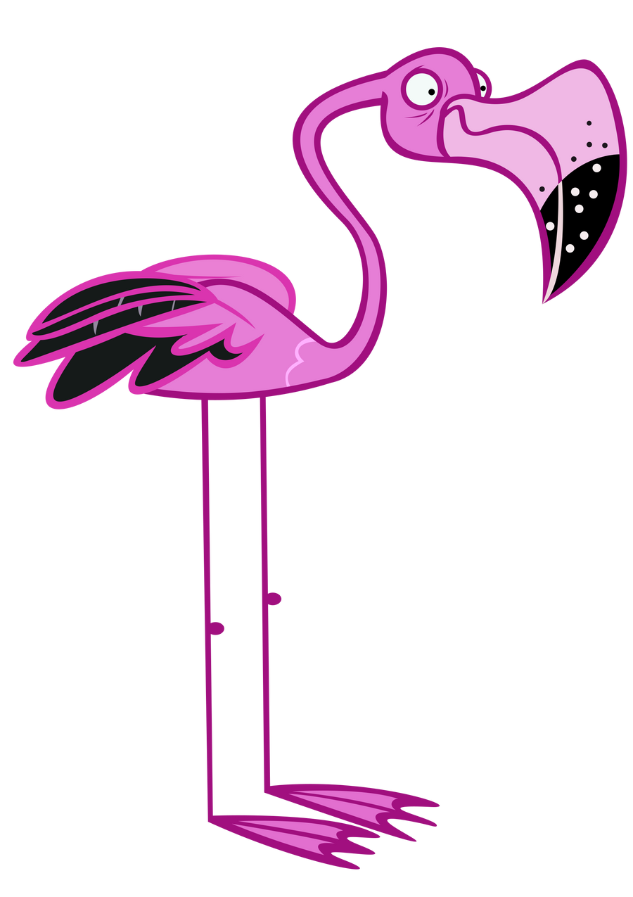 Flamingo Bird Vector Standing Transparent Png (indigo, purple, violet, black, pink)