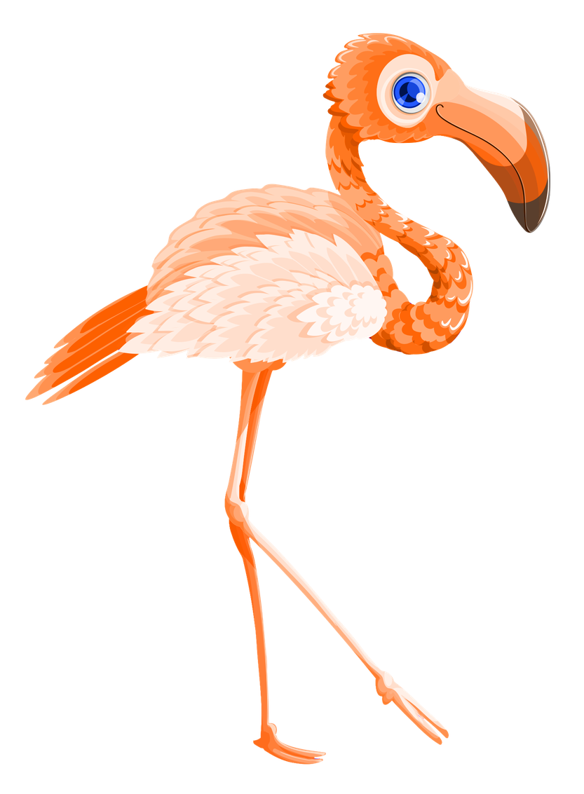 Flamingo Bird Vector Walking Transparent Png (black, beige)