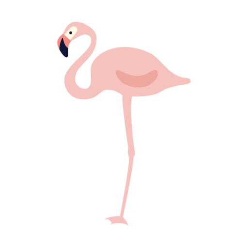 Flamingo Free Png Icon (pink, black)