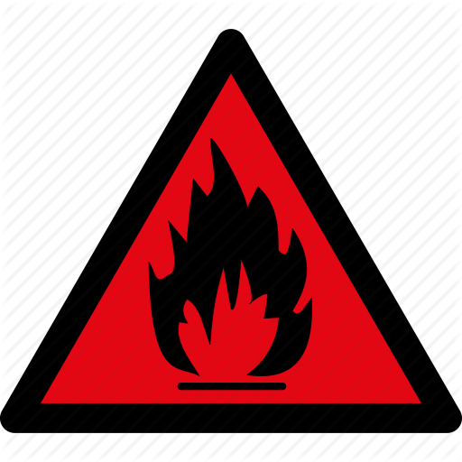 Flammable Sign Png Pic (indigo, black, red)