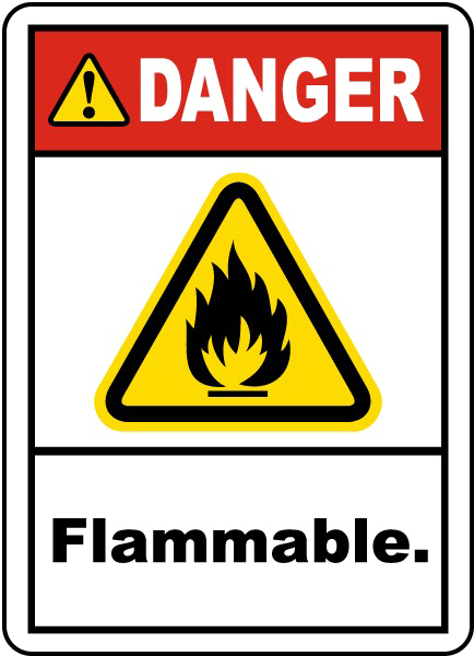 Flammable Sign Png Picture (white, red, gray, lavender, black)