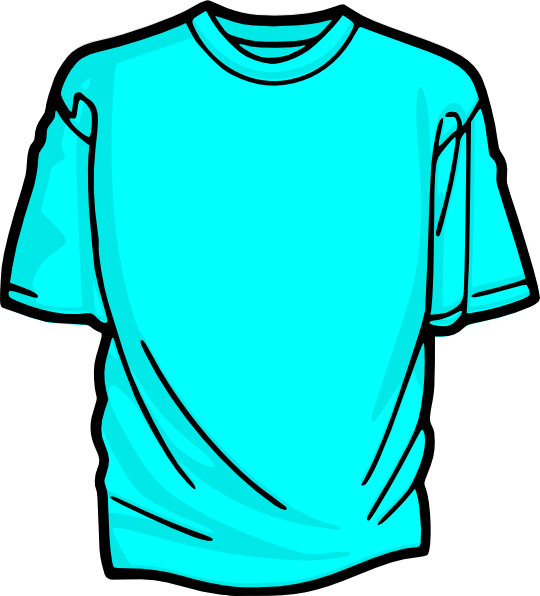 Blank T Shirt Png File (greenish blue, black, white)