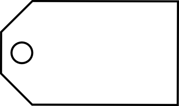 Blank Tag Png Photo (black, silver, white)