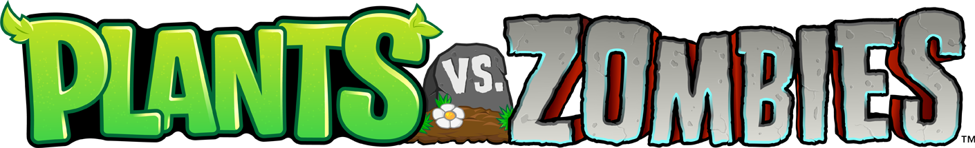 Plants Vs Zombies Logo Download Png Image (white, indigo, silver, gray, black)