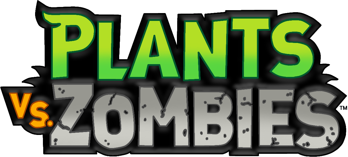 Plants Vs Zombies Logo Png Clipart (black, gray, gold)