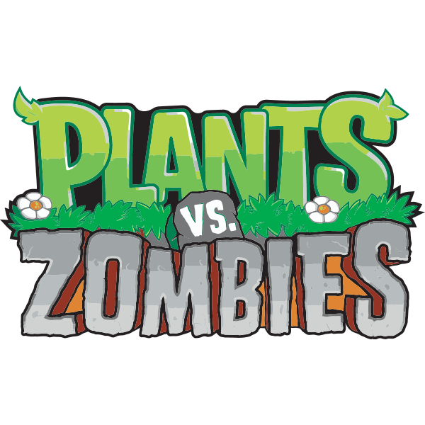 Plants Vs Zombies Logo Png Isolated Hd (teal, silver, gray, black, gold)