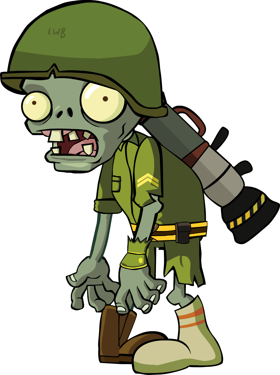 Plants Vs Zombies Png File (black, silver, gray, olive)