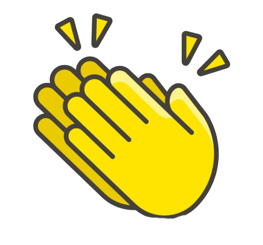 Clapping Hands Download Png Image (white, gold)