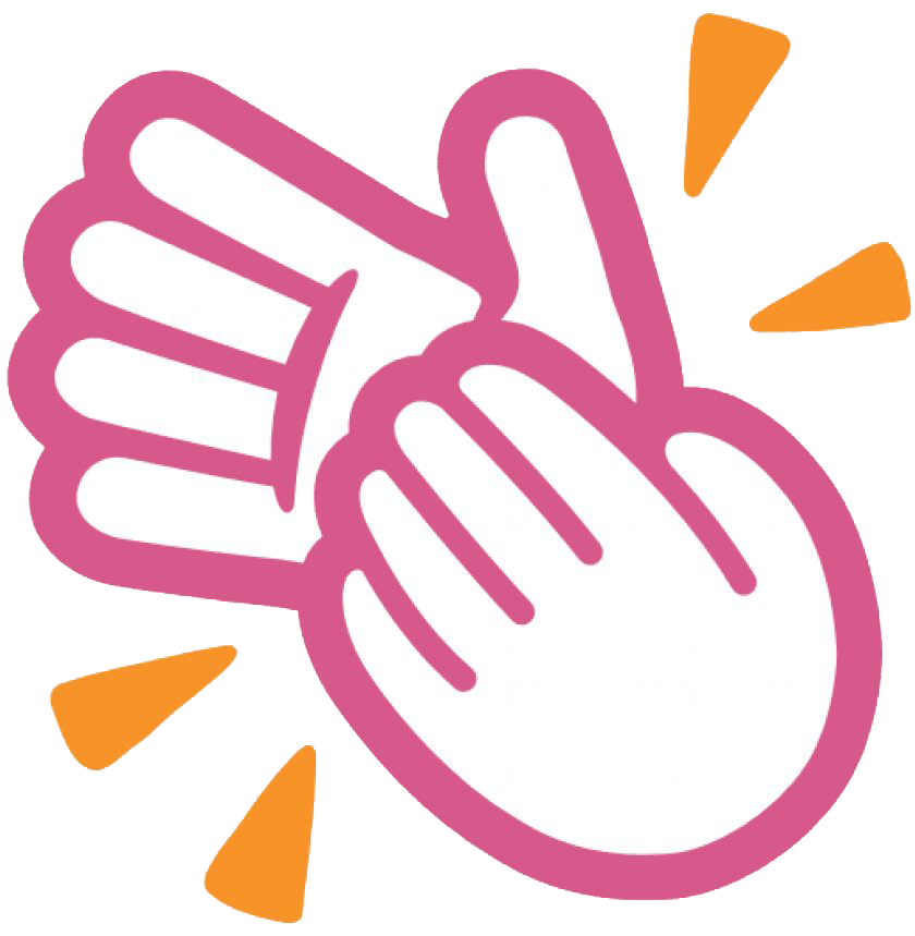 Clapping Hands Png Hd (orange, white, salmon)