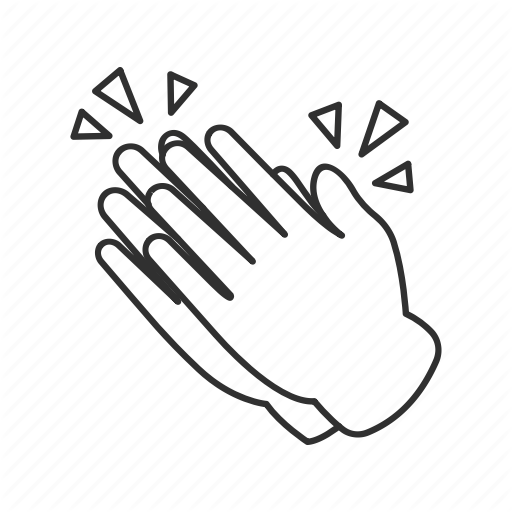 Clapping Hands Png Image (black, indigo)