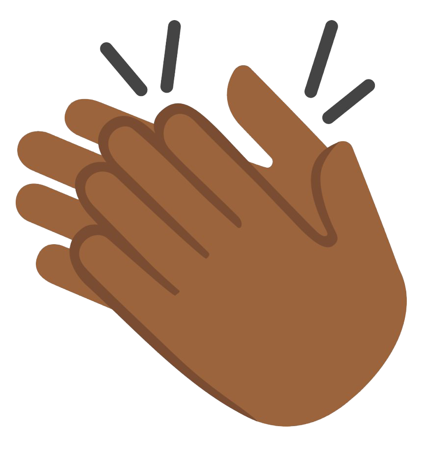 Clapping Hands Png Photo (chocolate, white, indigo, olive)