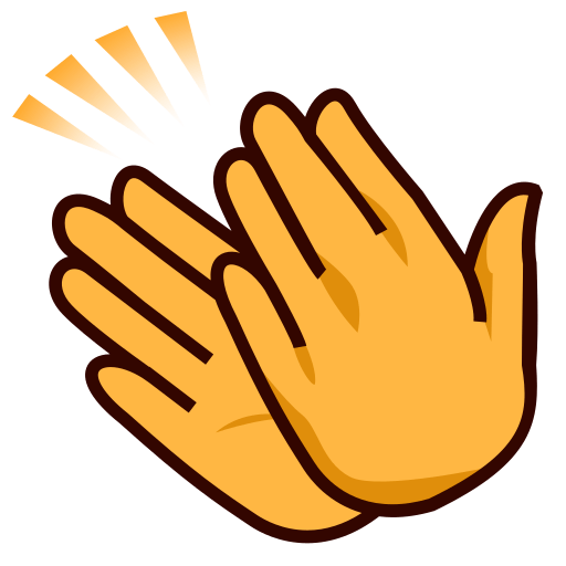 Clapping Hands Png Pic (orange, black)