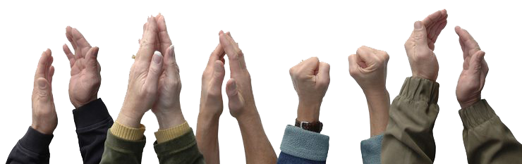 Clapping Hands Png Picture (black, white)