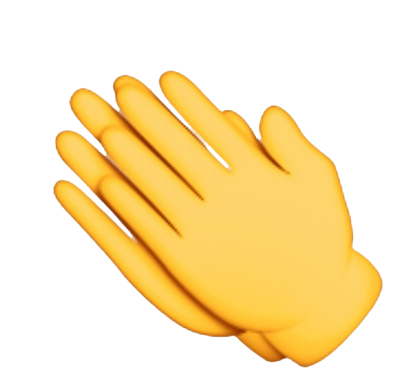 Clapping Hands Png Transparent (white, salmon)