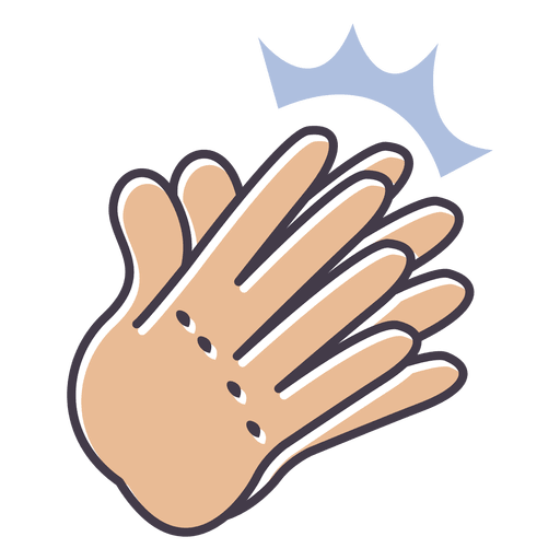 Clapping Hands Transparent Background (gray, white, pink, silver)