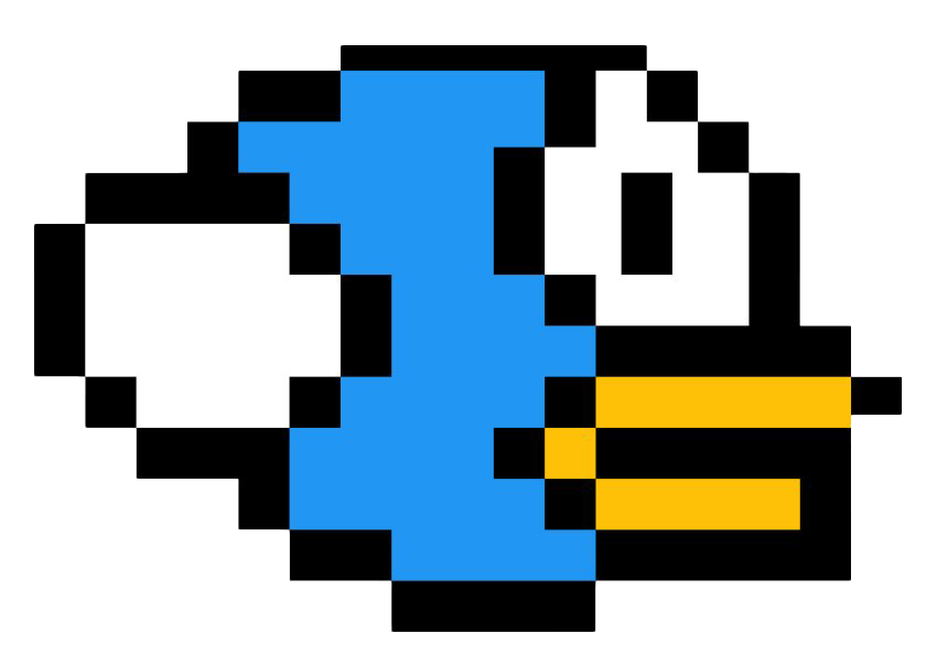 Flappy Bird Logo Png File (greenish blue, white, gray, black, gold)