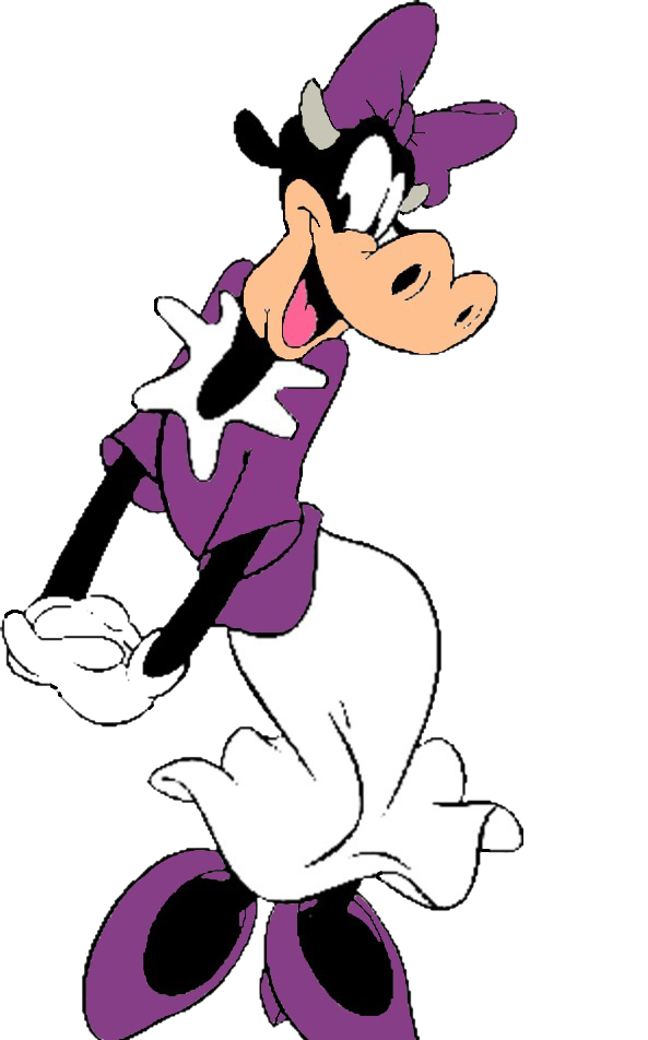 Clarabelle Cow Png File (pink, lavender, black, white, purple)