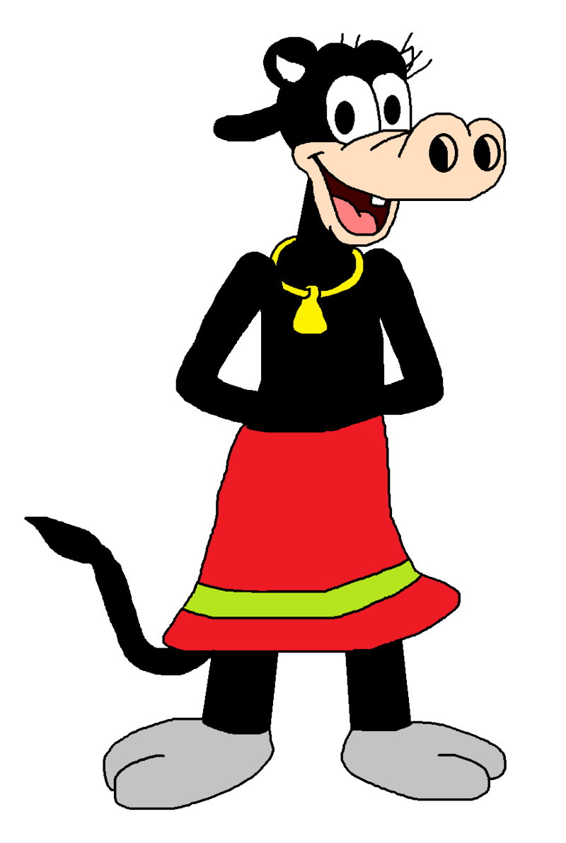 Clarabelle Cow Transparent Png (pink, black, white, silver, red)