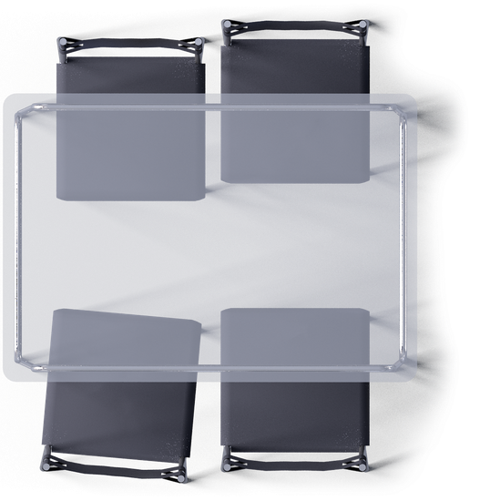 Glass Furniture Png Cutout (black, gray, silver)