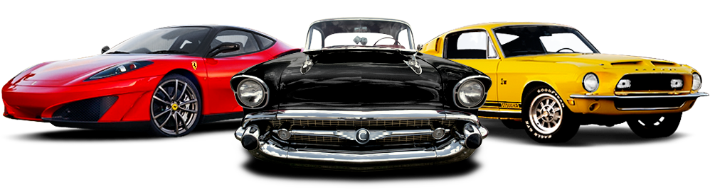 Classic Car Transparent Background (black, white, gray, silver)